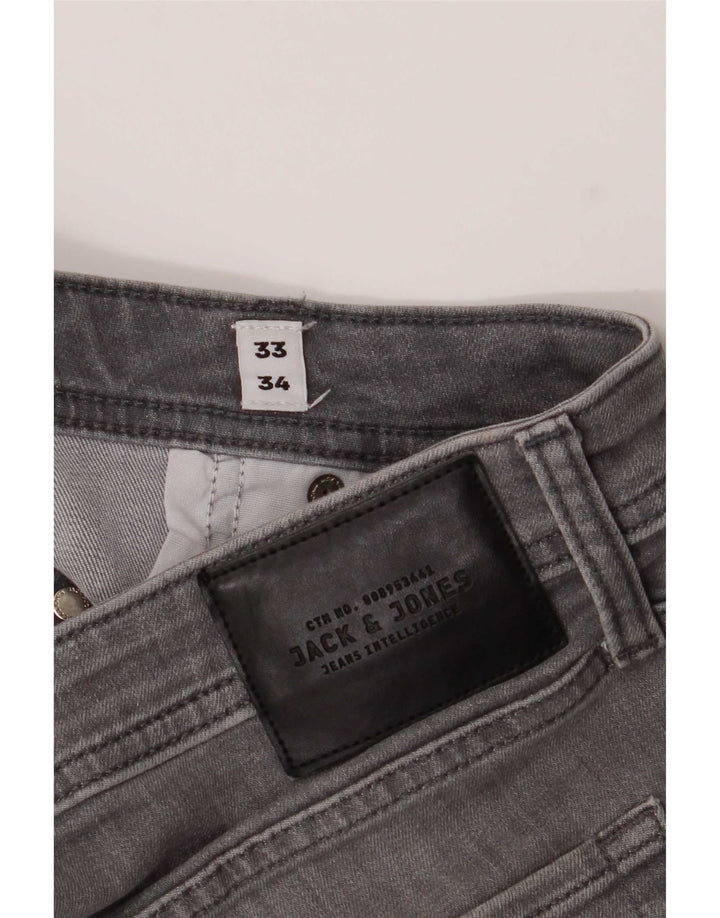 Jack & Jones Herren GLENN Slim Jeans W33 L34 Grau