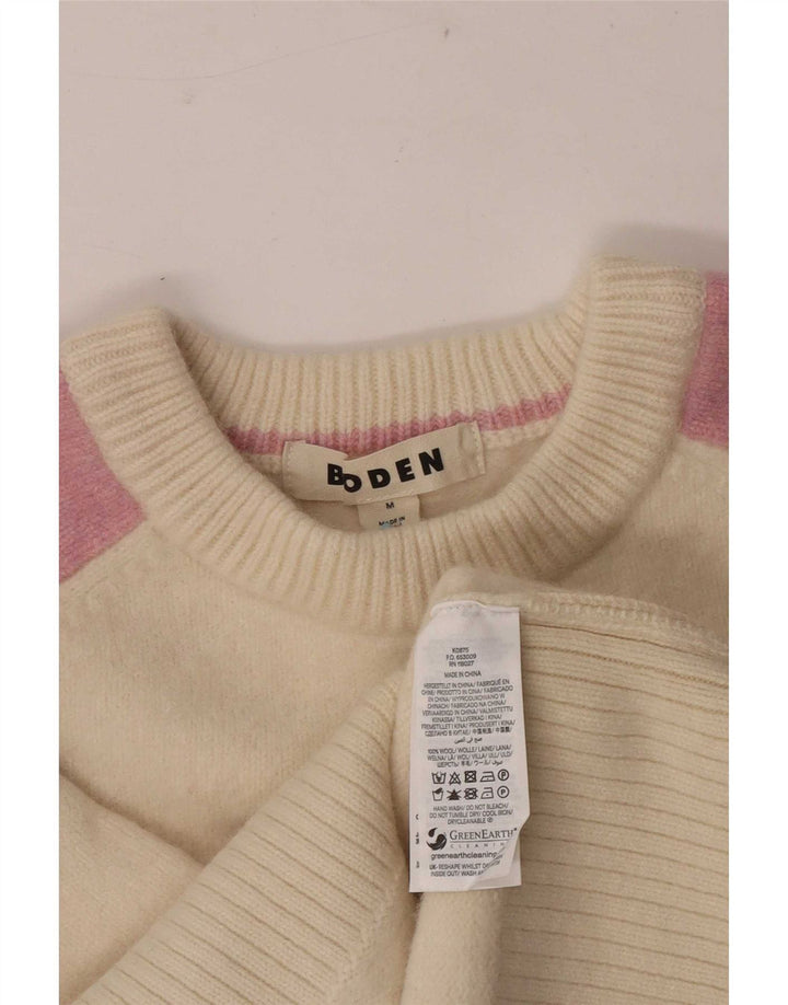 Boden Pullover mit Rundhalsausschnitt für Mädchen, 8–9 Jahre, Mittelweiß, Farbblock