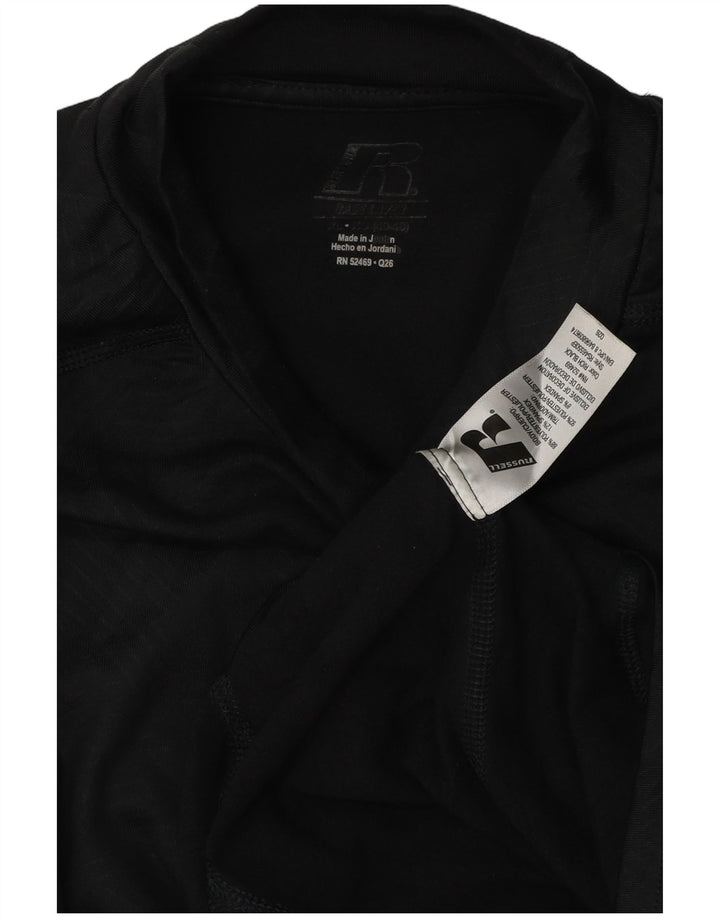 Russell Athletic Herren Dri-Power Graphic Top Langarm XL Schwarz Geometrisch