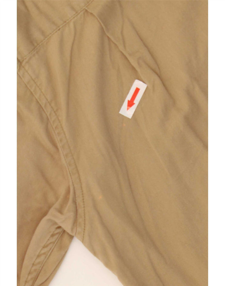 Guess Herren Kurzarmhemd Small Beige Baumwolle
