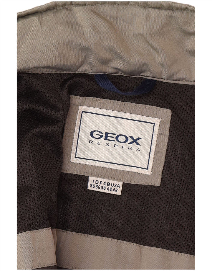 Geox Herren Respira Utility Jacke UK 46 3XL Graues Polyamid