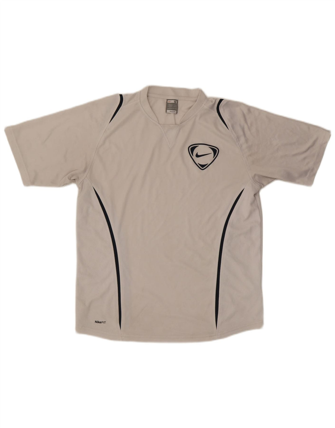 Nike Herren T-Shirt Top UK 39/41 Mittelweißes Polyester