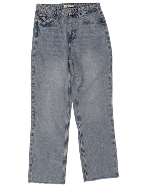 Zara Damen Straight Jeans EU 38 Small W28 L29 Blaue Baumwolle