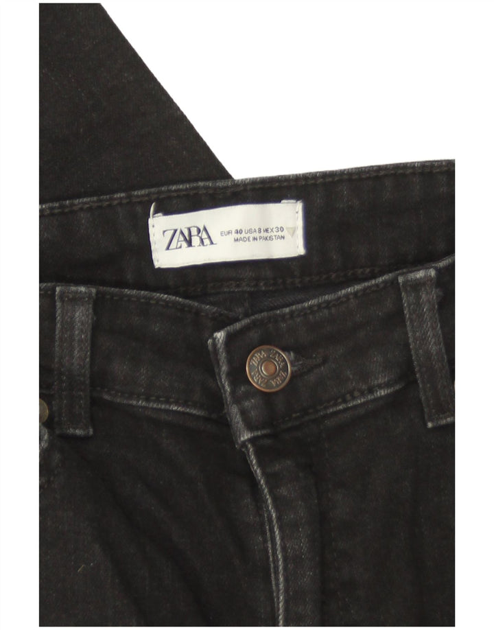 Zara Damen Slim Jeans EU 40 Medium W30 L28 Schwarze Baumwolle