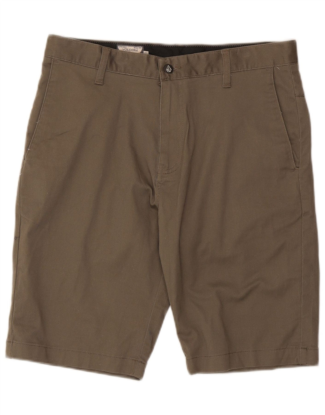 Volcom Herren Chinoshorts W32 Medium Khaki Baumwolle