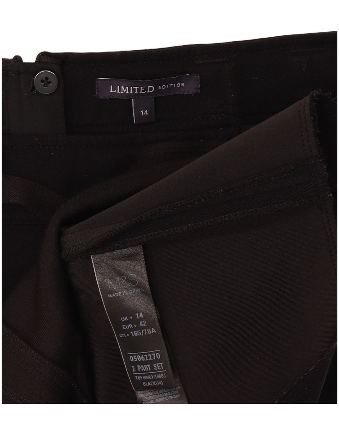 Marks & Spencer Damen Minirock UK 14 Large W30 Schwarz Polyester