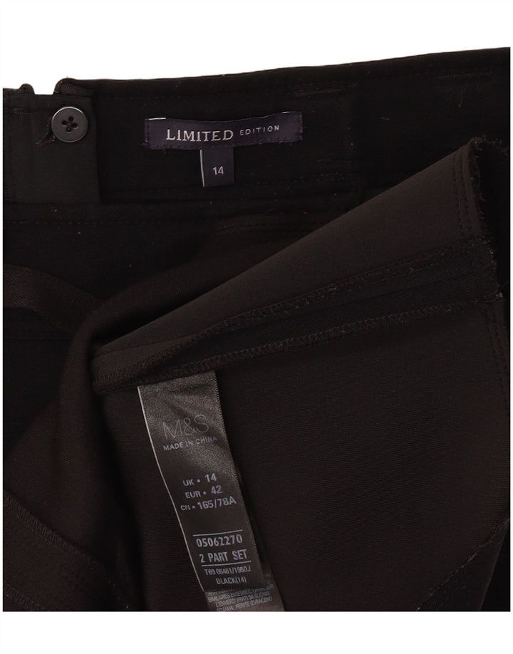 Marks & Spencer Damen Minirock UK 14 Large W30 Schwarz Polyester