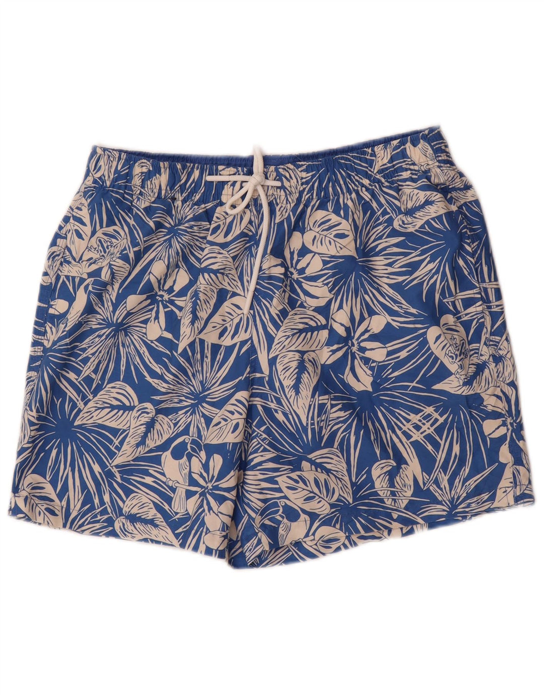 Marks & Spencer Herren-Badeshorts aus mittelblauem, geblümtem Polyester