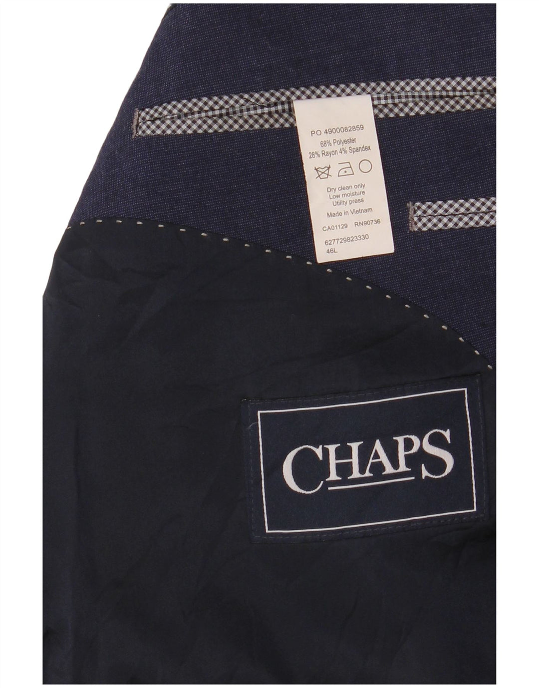 CHAPS Herren-Blazer mit 2 Knöpfen, UK 46 3XL, Marineblau, Polyester