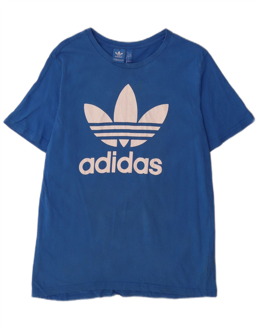 Adidas Herren Grafik T-Shirt Top Große blaue Baumwolle