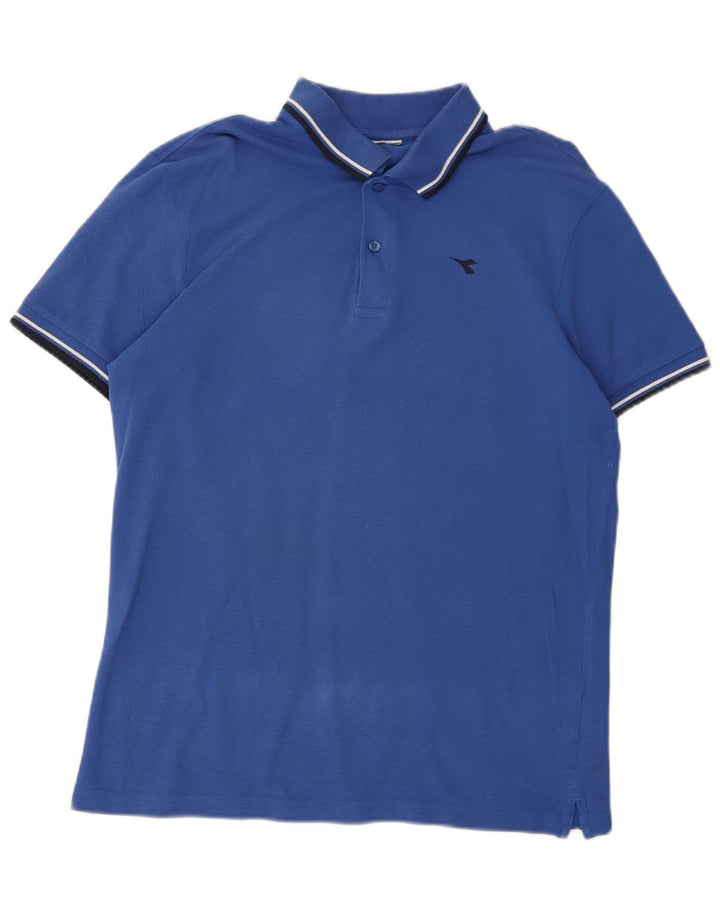 Diadora Herren Poloshirt Mittelblau