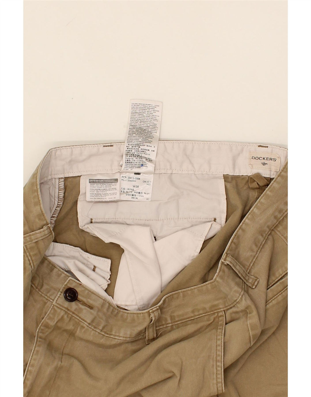 DOCKERS Mens Cargo Shorts W38 XL Beige Cotton Vintage Dockers and Second-Hand Dockers from Messina Hembry 