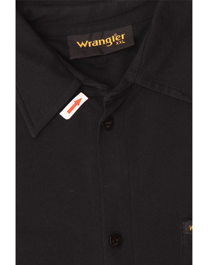 Wrangler Herren Kurzarmhemd 2XL Schwarz Polyamid