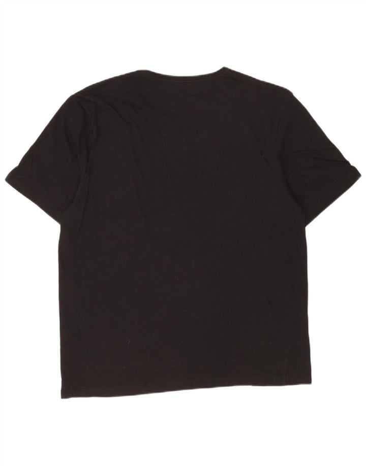 Hugo Boss Herren T-Shirt Top 2XL Schwarz Baumwolle