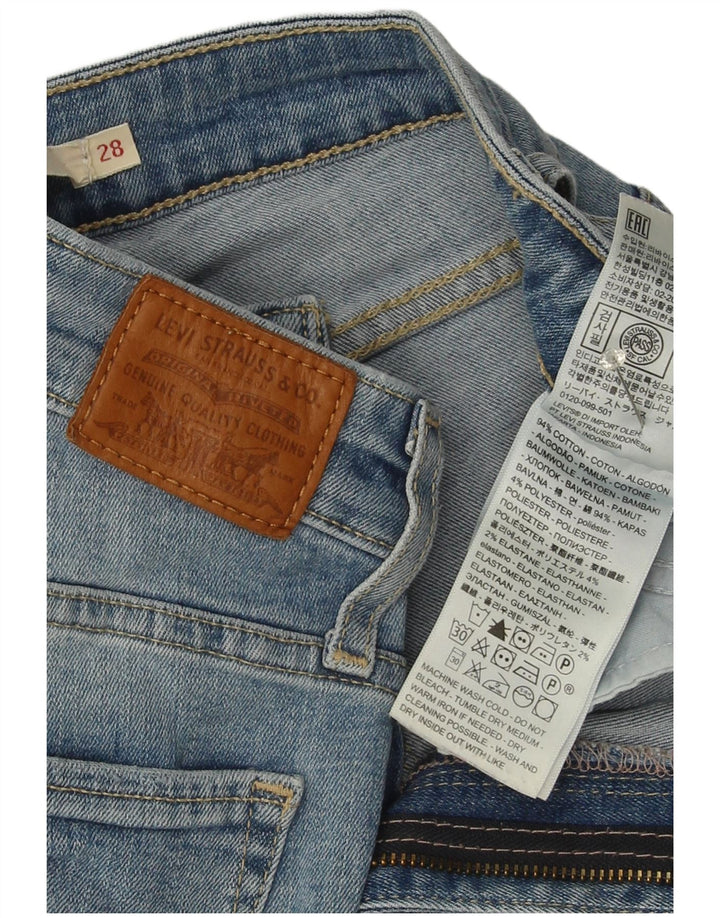 Levi's Damen 712 Slim Jeans W28 L30 Blaue Baumwolle