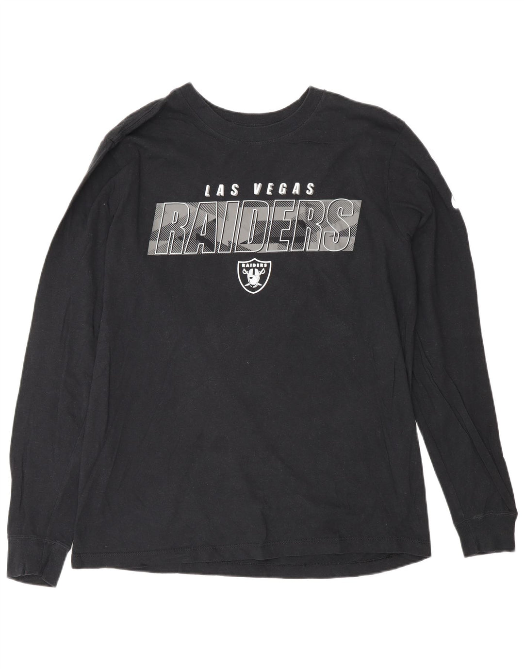 Nike Herren Las Vegas Raiders Grafik-Oberteil, langärmelig, mittelschwarz, Baumwolle