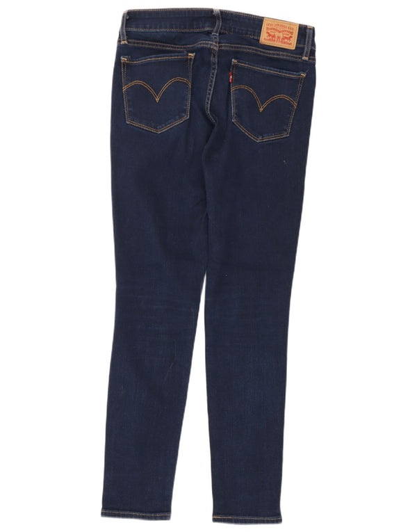 Levi's Damen 711 Skinny Jeans W27 L28 Marineblaue Baumwolle