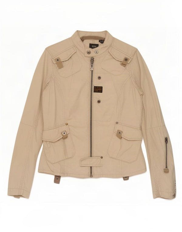 G-Star Damen Utility-Jacke UK 6 XS Beige Baumwolle