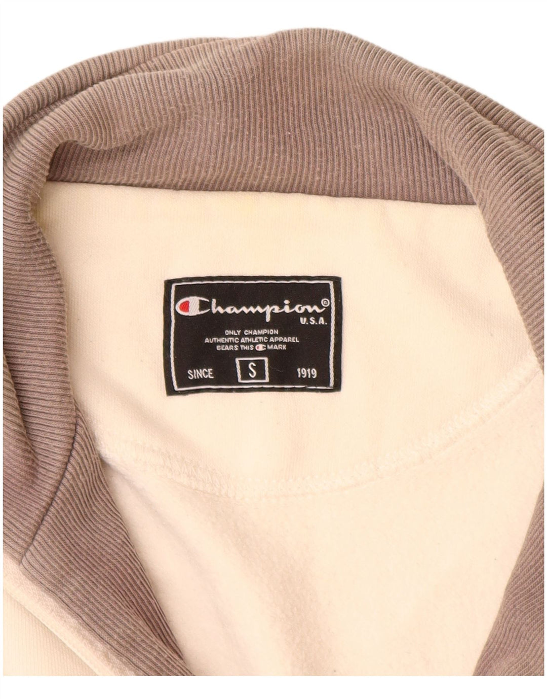 Champion Herren-Trainingsanzug-Oberteil, Jacke, Größe S, weiße Baumwolle