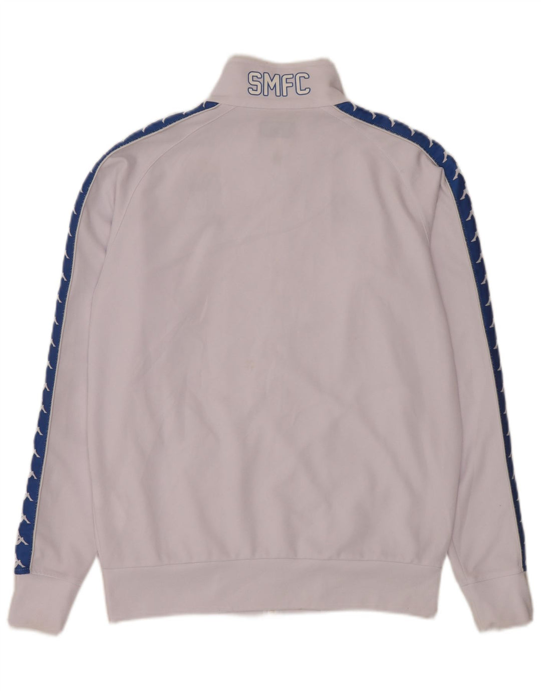 Kappa Herren-Trainingsanzugoberteil mit Grafik, mittelweißes Farbblock-Polyester