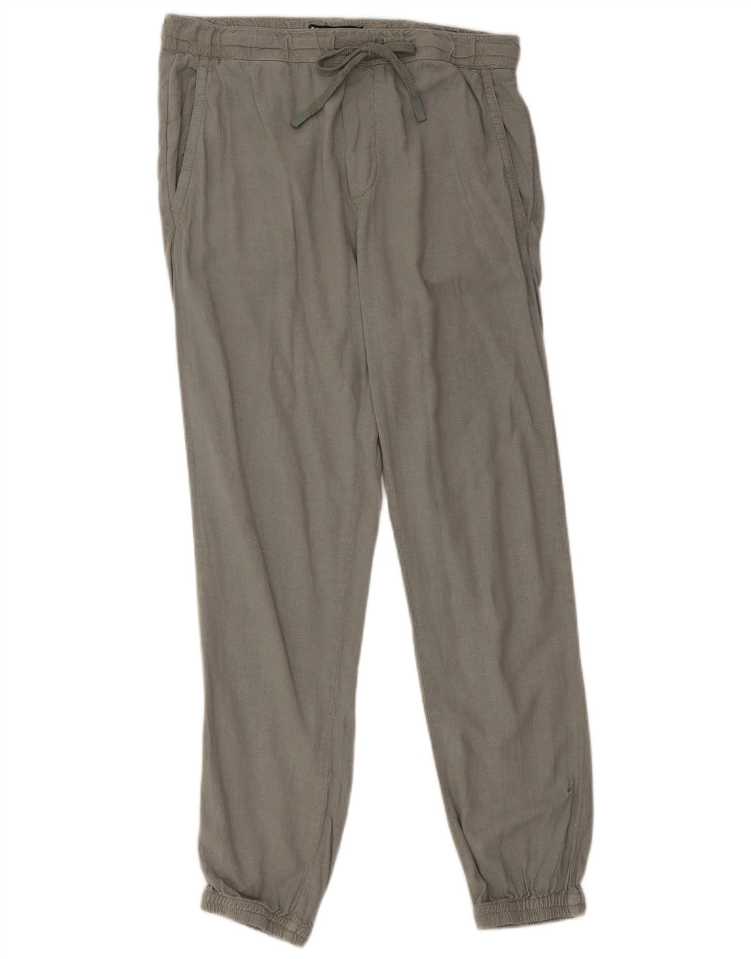 Zara Damen Jogger-Chinohose, mittelgroß, W30, L27, graue Viskose