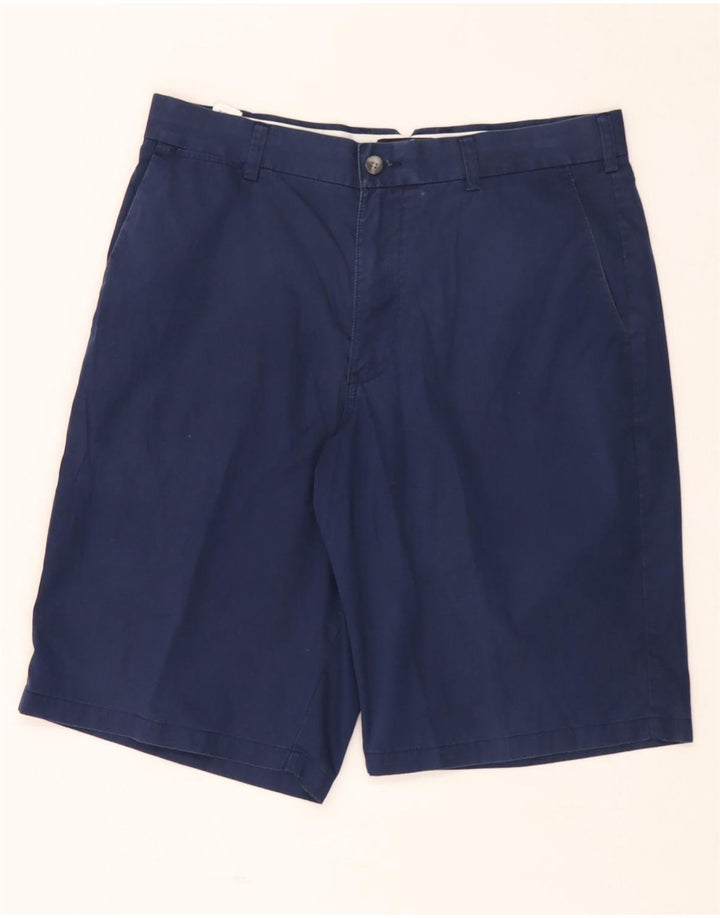 Marks & Spencer Herren-Chinoshorts W34, Größe L, Blau, Baumwolle