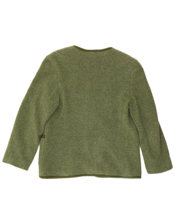 Vintage Damen 3-Knopf-Blazerjacke UK 12 Mittelgrün