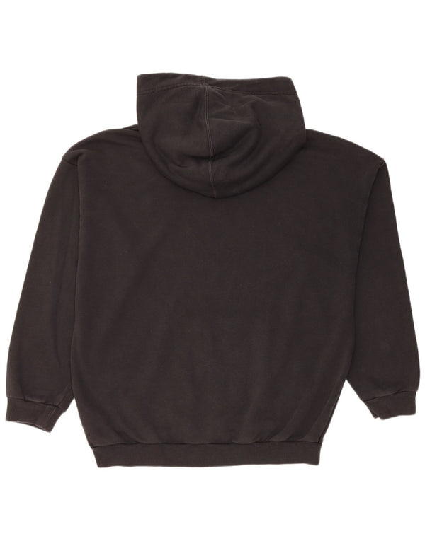Adidas Womens Graphic Oversized Hoodie Pullover UK 14 Mittelschwarze Baumwolle