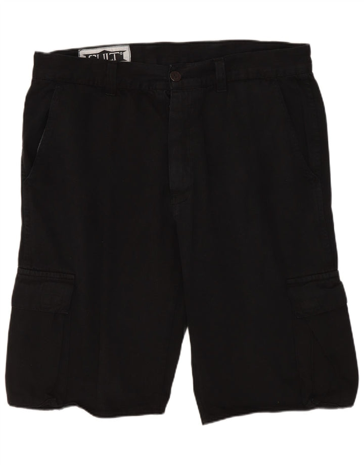 Vintage Herren Cargo Shorts W34 Large Schwarz