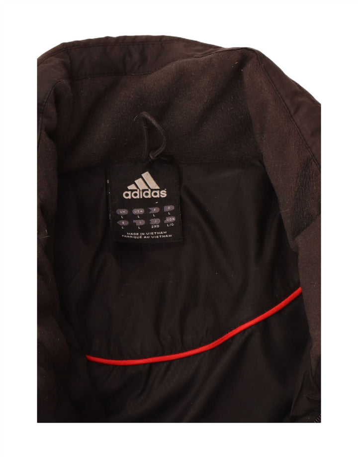 Adidas Herren Wattierte Jacke UK 40 Large Schwarz Polyester