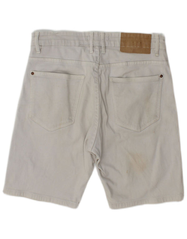 Zara Herren Jeansshorts EU 40 Medium W30 Beige Baumwolle