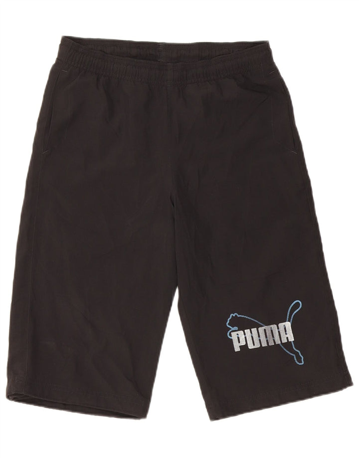 Puma Boys Graphic Sport Shorts 11–12 Jahre, schwarzes Polyester