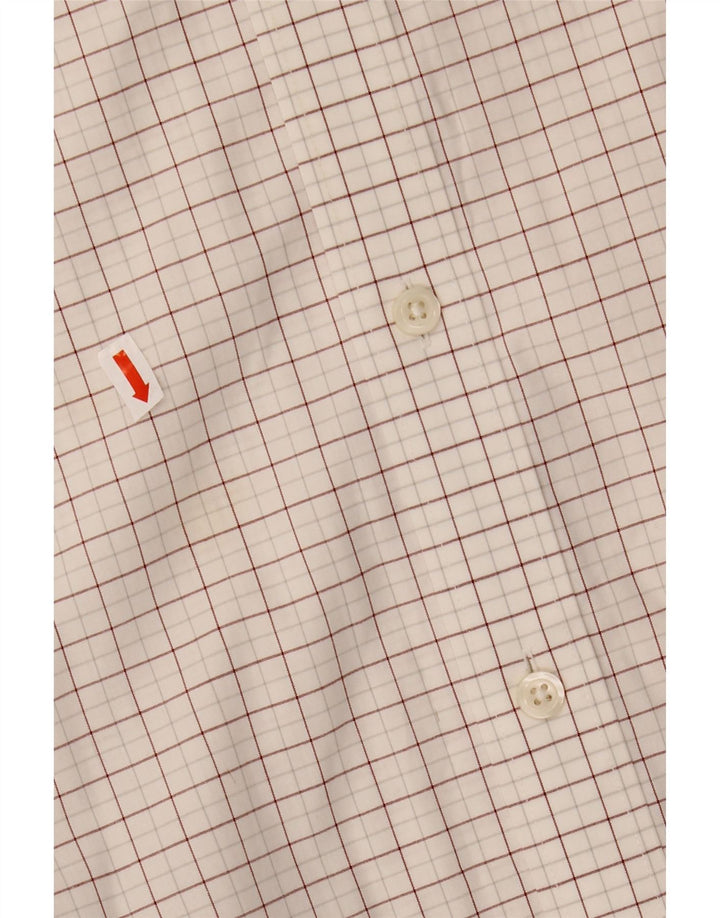 J. CREW Slim-Hemd für Herren, Größe 17 1/2 XL, weiß karierte Baumwolle