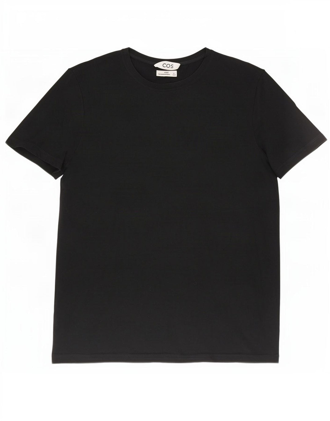 Cos Herren-T-Shirt, normal, groß, aus schwarzer Baumwolle