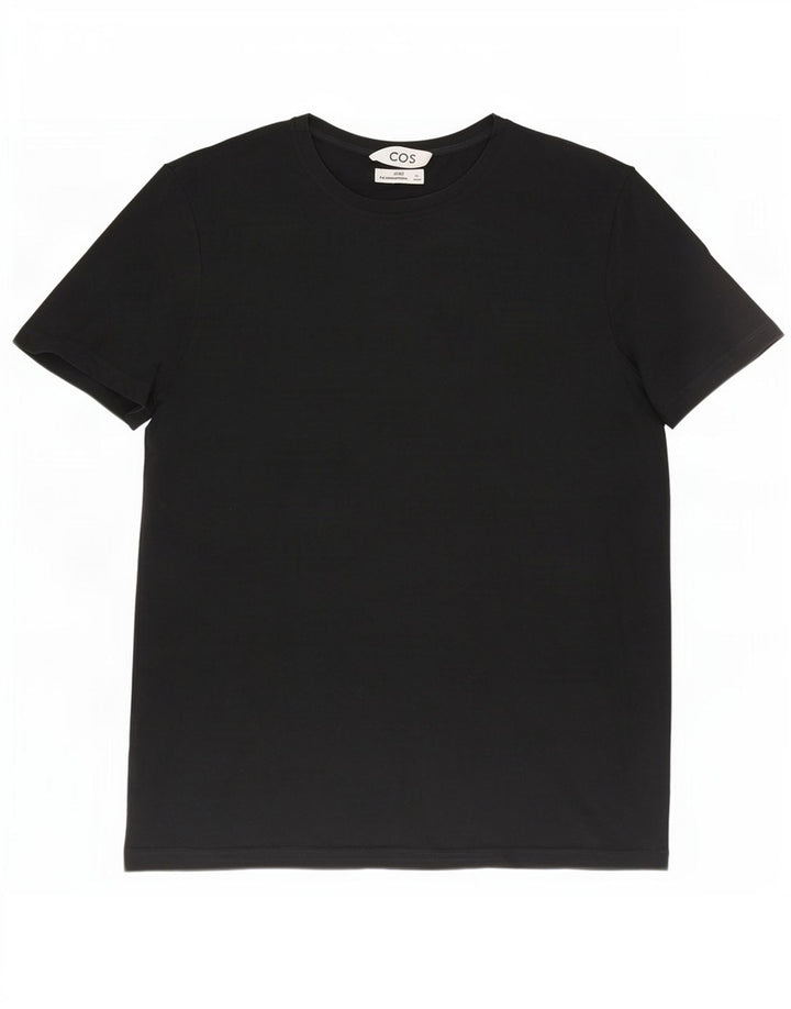 Cos Herren-T-Shirt, normal, groß, aus schwarzer Baumwolle