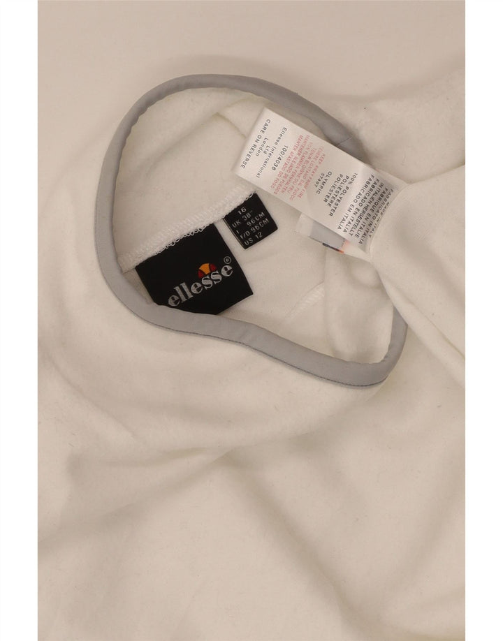 Ellesse Damen Fleecepullover UK 16 Large Weiß Polyester