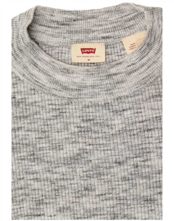 Levi's Damen Top Langarm UK 12 Mittelgrau meliert