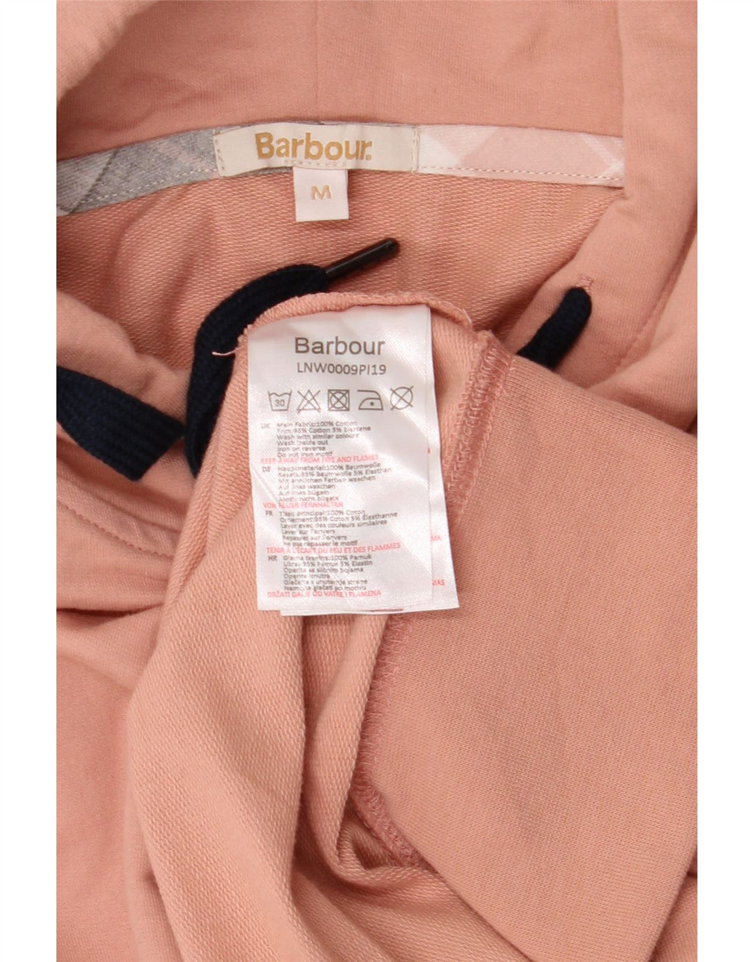 BARBOUR Herren Kapuzenpullover Mittelrosa Baumwolle