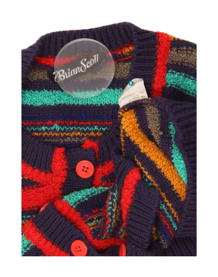 Brian Scott Damen Crop Cardigan Pullover EU 38 Mittel Mehrfarbig gestreift