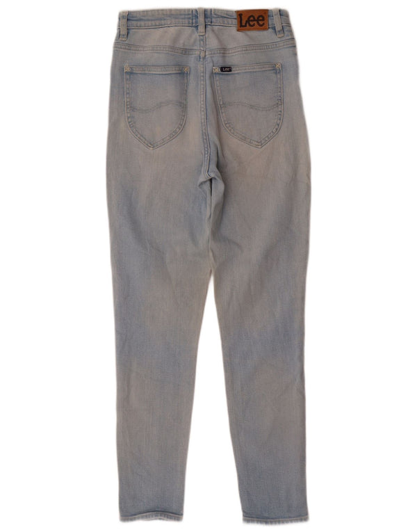 Lee Damen Slim High Waist Jeans UK 10 Small W26 L28 Blaue Baumwolle