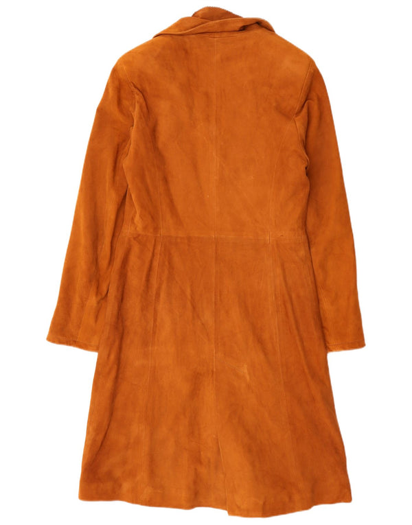 Roberta Ferrini Damen Wildledermantel UK 10 Small Braunes Leder