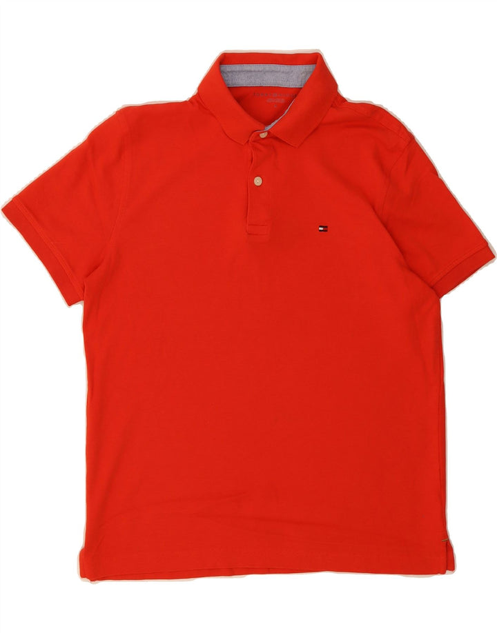 TOMMY HILFIGER Mens Polo Shirt Medium Red Cotton Vintage Tommy Hilfiger and Second-Hand Tommy Hilfiger from Messina Hembry 