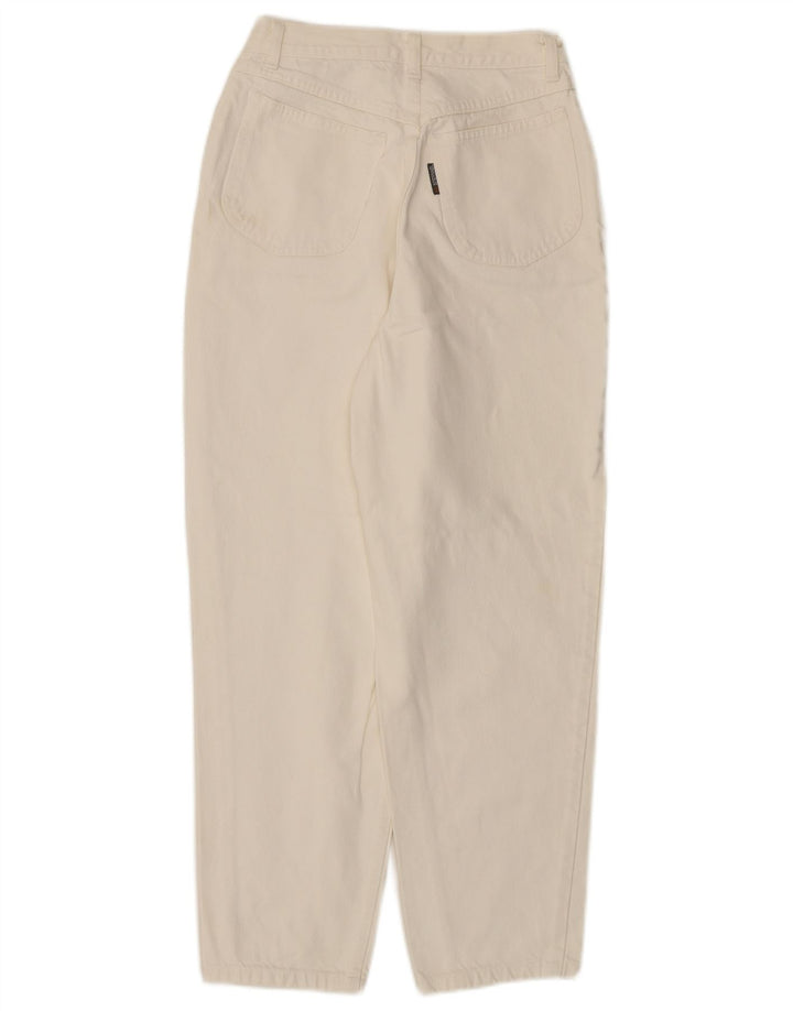 STEFANEL Damen-Jeans mit hoher Taille, IT 44, mittelgroß, W24, L27, gebrochene weiße Baumwolle