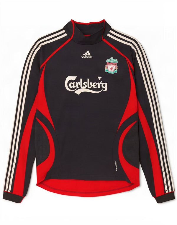 Adidas Herren Liverpool Graphic Top Langarm UK 44/46 Large Marineblau