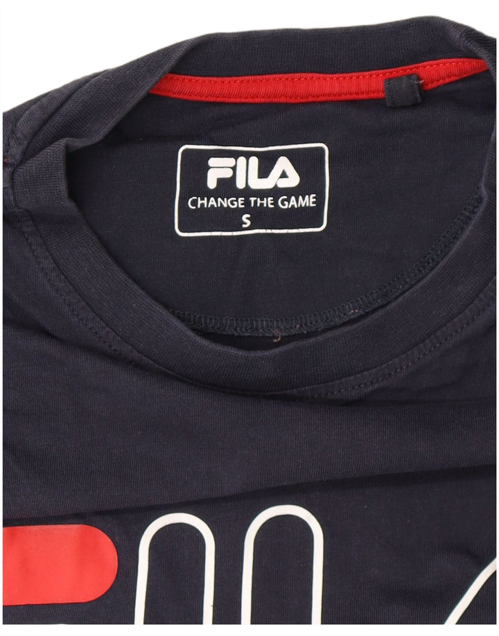 FILA Herren-T-Shirt mit Grafik, Größe S, Marineblau