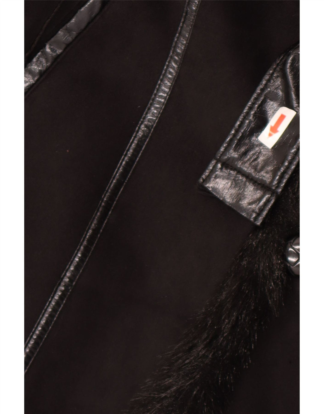 Pizazz Womens Sherpa Overcoat UK 14 Mittelschwarzes Polyester