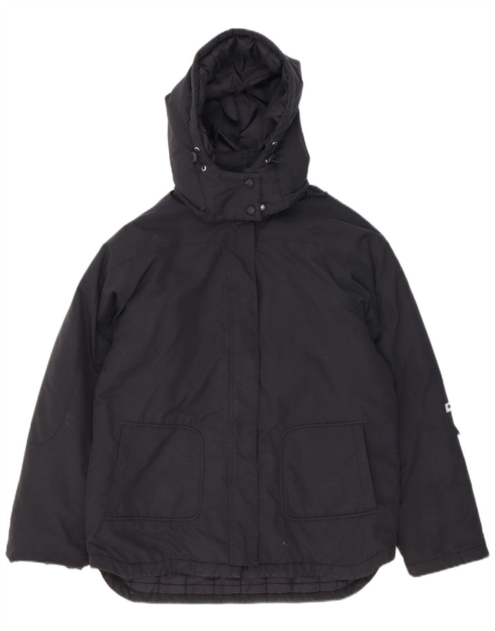 Champion Damen-Jacke mit Kapuze, gepolstert, UK 16, Größe L, Schwarz, Polyester