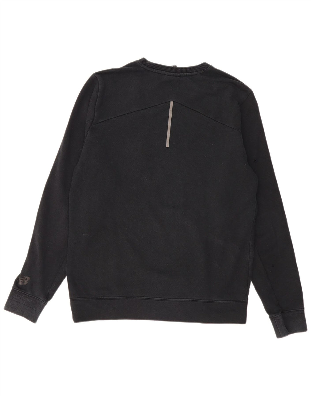 New Balance Herren-Sweatshirt-Pullover aus mittelschwarzer Baumwolle