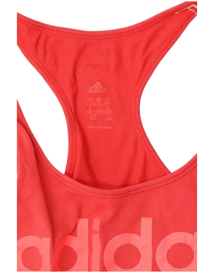 ADIDAS Damen Graphic Vest Top UK 12/14 Mittelrot