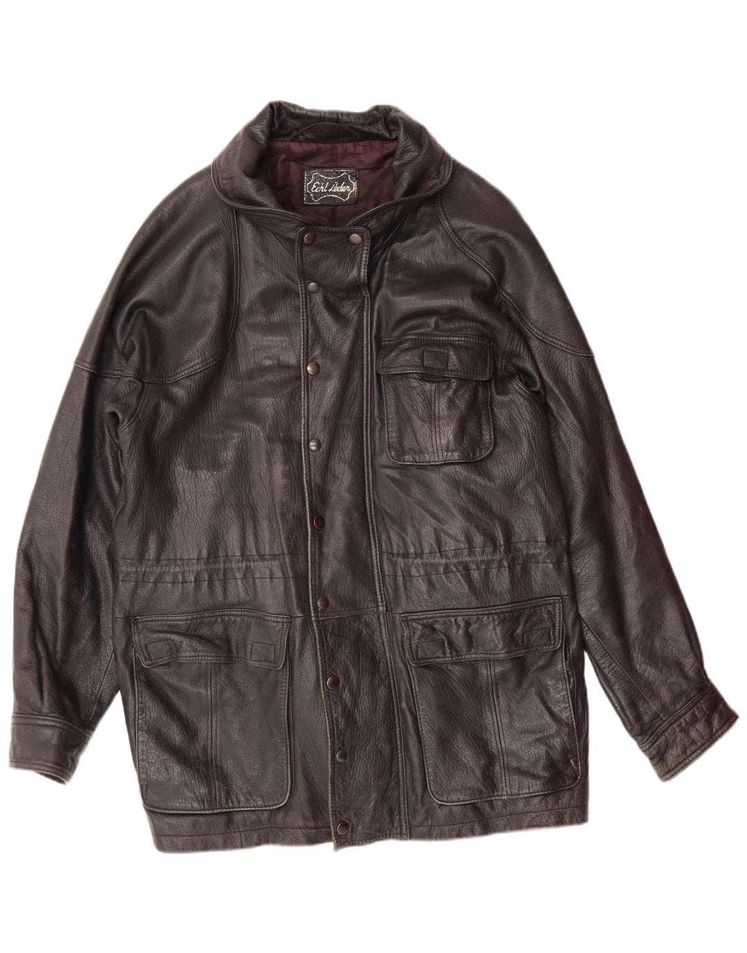 VINTAGE Herren Lederjacke UK 40 Großes schwarzes Leder